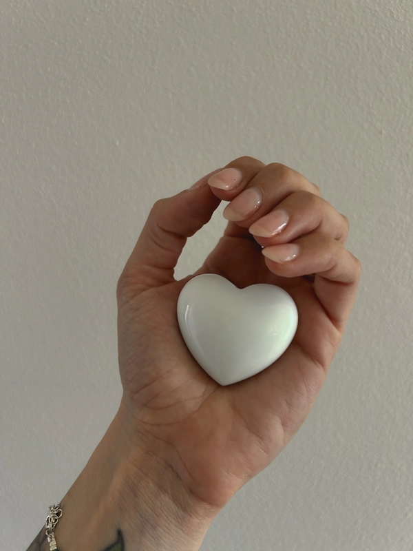 cuore in Agata Bianca